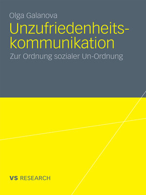cover image of Unzufriedenheitskommunikation